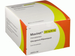 格卡瑞韦哌仑他韦复合薄膜片(Maviret 100mg/40mg Filmtabletten)说明书