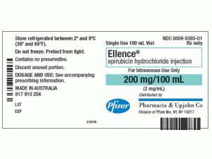 盐酸表柔比星注射液ELLENCE injection 200mg/100mL(epirubicin)