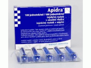 谷赖胰岛素笔筒素注射器Insulin Glulisine(Apidra 100E/ml Patrone Zylinderamp.5X3ml)