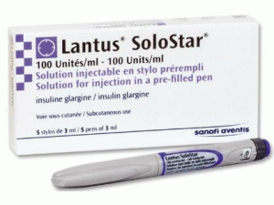 甘精胰岛素预填充笔式insulin glargine(Lantus 100E/ml 5X3ml)