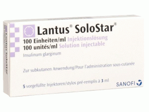 甘精胰岛素预填充笔式insulin glargine(Lantus SoloStar 100U/ml 5PenX3ml)