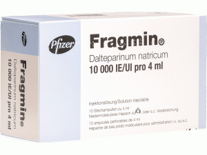 达肝素注射溶液(Dalteparin/Fragmin Injektionslösung 10000E/4ml )说明书