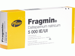 达肝素预充注射器(Fragmin Injektionslösung 5000E/0.2ml)说明书