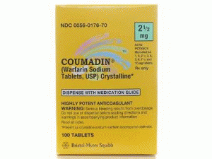 华法林钠片（Coumadin Tablets 100x2.5mg warfarin sodium）说明书