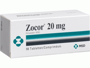 辛伐他汀薄膜包衣片（ZOCOR） -辛伐他汀中英文对照说明书-simvastatin Filmtabletten 40mg