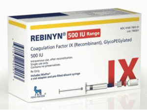 凝血因子IX[重组]_Rebinyn_凝血因子IX[重组]冻干粉末/预充注射器Recombinant说明书