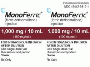 去铁麦角糖铁_Monoferric_去铁麦角糖铁注射剂ferric derisomaltose说明书