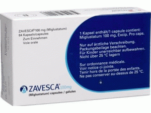 美格鲁特胶囊(Miglustat )-美格鲁特胶囊说明书- zavesca 100mg Hartkapseln